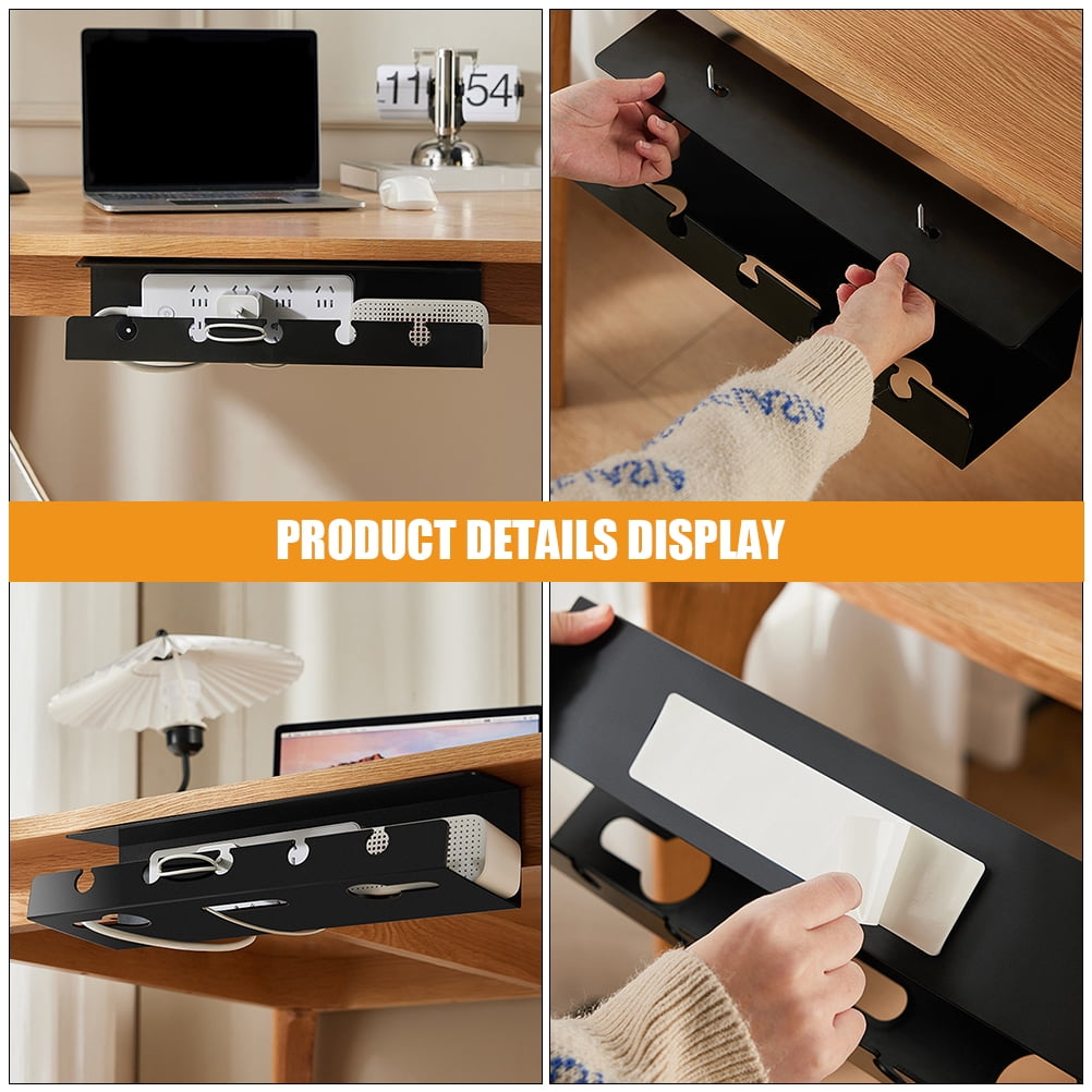 Raindrops Cable Management Tray Under Desk Cord Organizer Wire Cable Holder for Wire Management - Image 6