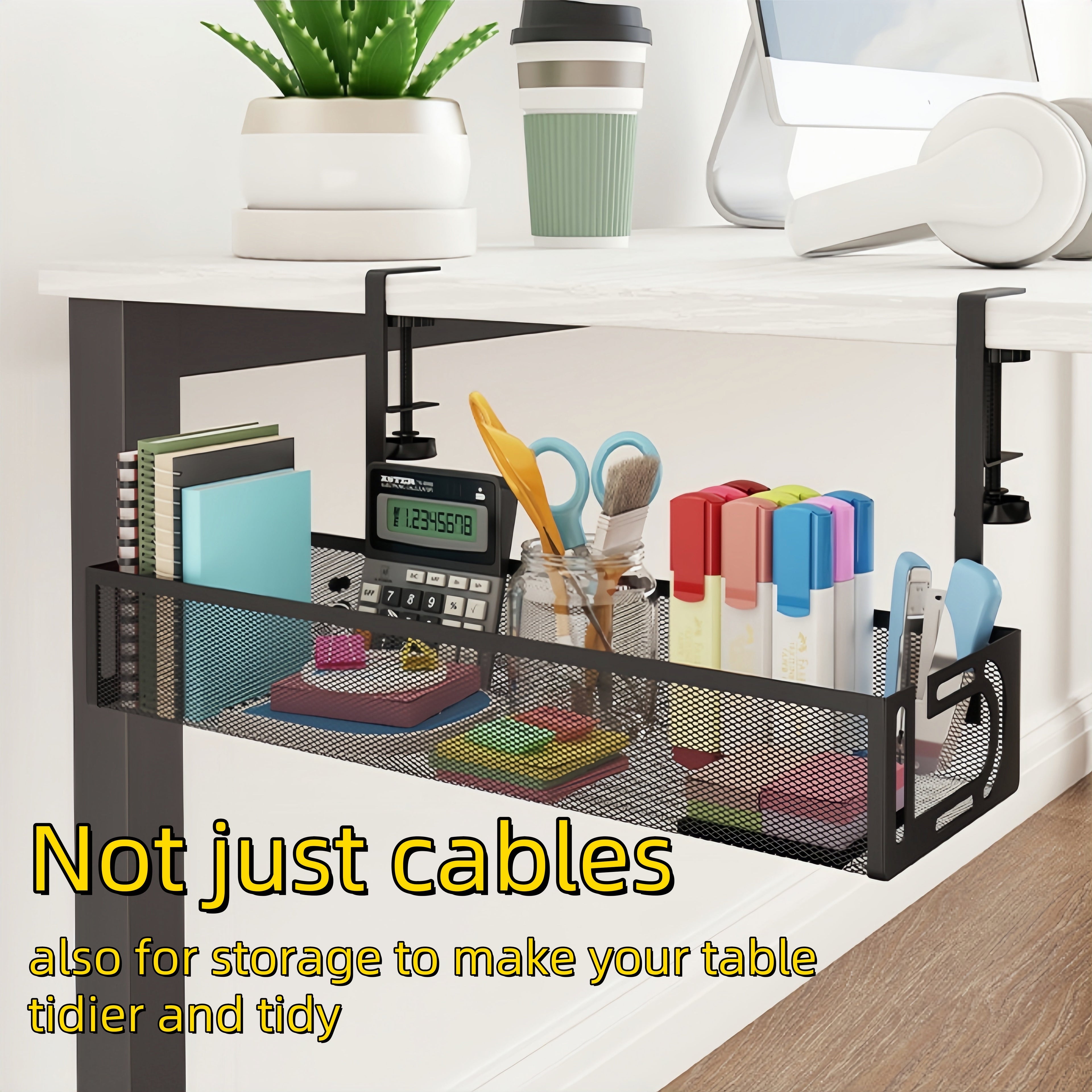 Management Tray - Management Organizers Holder, Management , No Drill to Raceway, Storage for Office, Kitchens, Home - Image 5