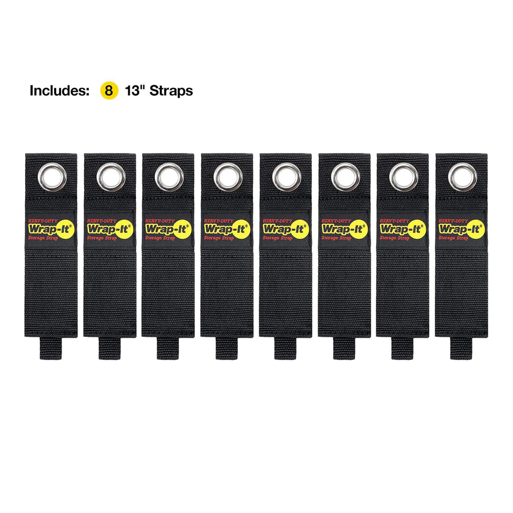 Heavy-Duty Straps, 13-inch (8 Pack) - Hook and Loop Extension Cord Organizer, Cord Wrap, Cable Straps for Garage Orga... - Image 3