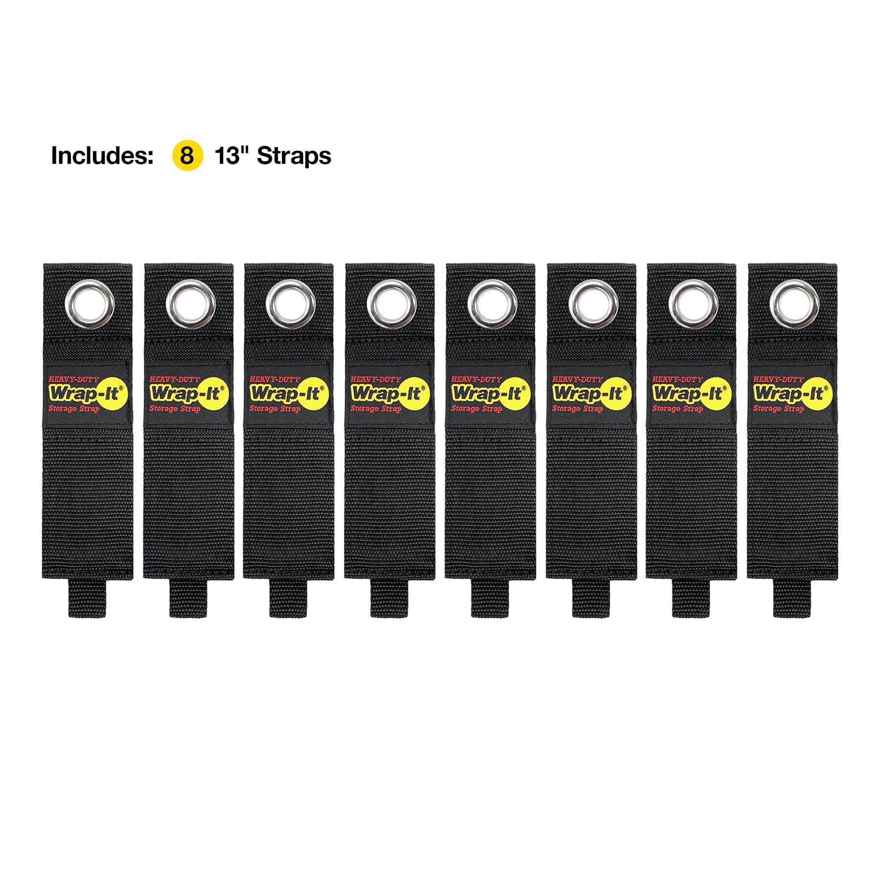 Heavy-Duty Straps, 13-inch (8 Pack) - Hook and Loop Extension Cord Organizer, Cord Wrap, Cable Straps for Garage Orga... - Image 3