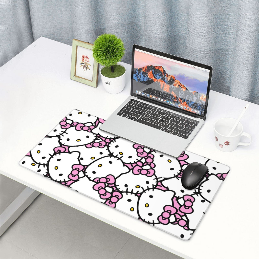 Extra Large Gaming Mouse Pad Non-Slip Rubber Hello Kitty Mousepad with Stitched Edges Desk Pad Mat for Office Home 15.8x29.5 in - Image 6