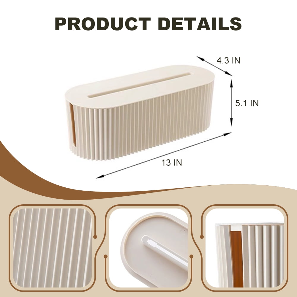 Cord Organizer Box for TV, Computer, Laptop, Cable Management and Power Strip Storage Solution - Image 6