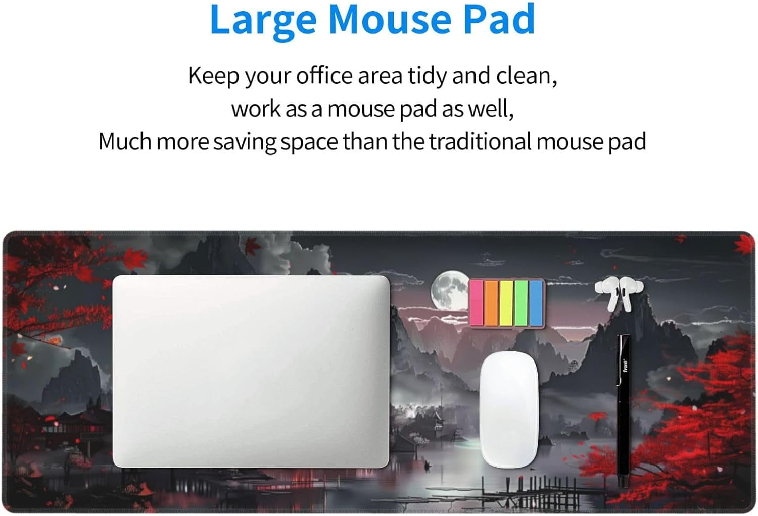Extended Gaming Mouse Pad, Large Gaming Mouse Waterproof with Stitched Edges, Non-Slip Desktop Pad for Home and Offic... - Image 6