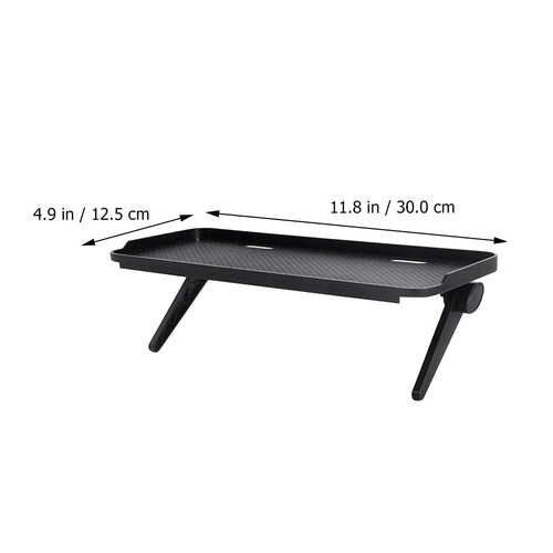 Adjustable Black Monitor Stand Riser for Flat Screen TV, Desktop Computer Storage Organizer Shelf - Image 2