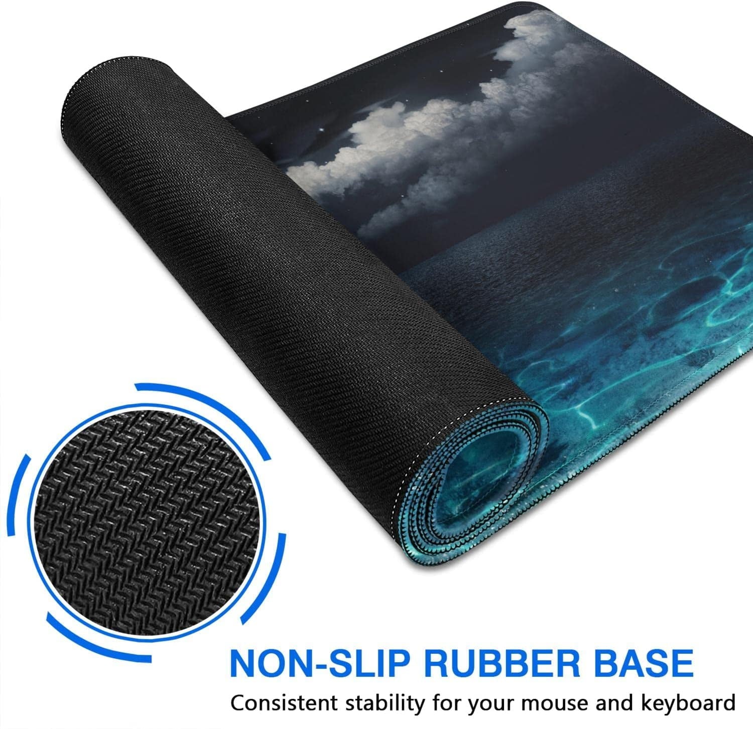 s On Top of s Gaming Mouse Pad with Non-Slip Base Extended Large Mouse Pad XL Keyboard Mouse Pad for Work, Game, Offi... - Image 2