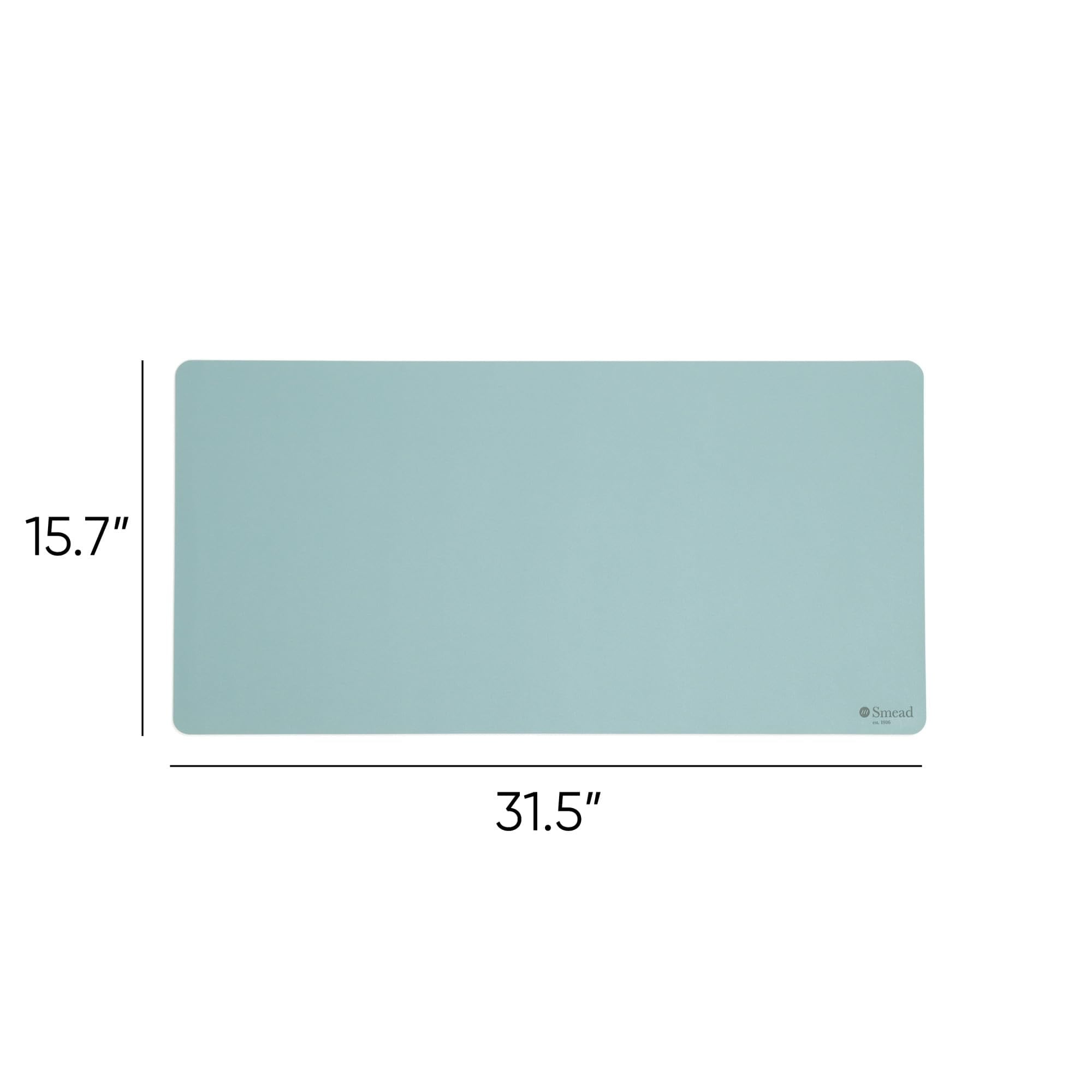 64835 Vegan Leather Desk Pads, 31.5" X 15.7", Light Blue - Image 2