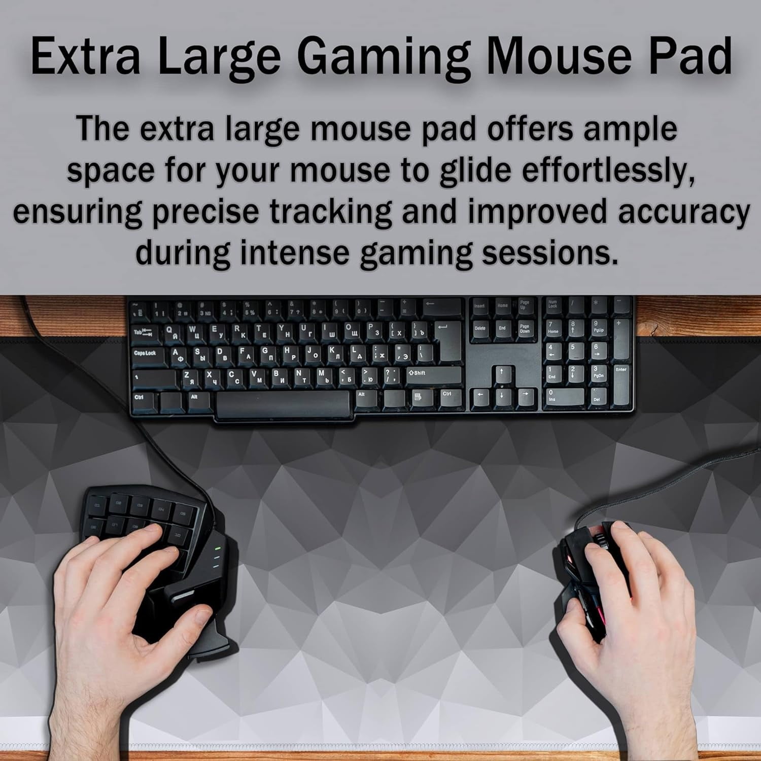 Computer Desk Mat XXL Mousepad Big Mouse Pad Gaming Desk Mats Office Pad Non-Slip Rubber Base Waterproof with Stitche... - Image 4