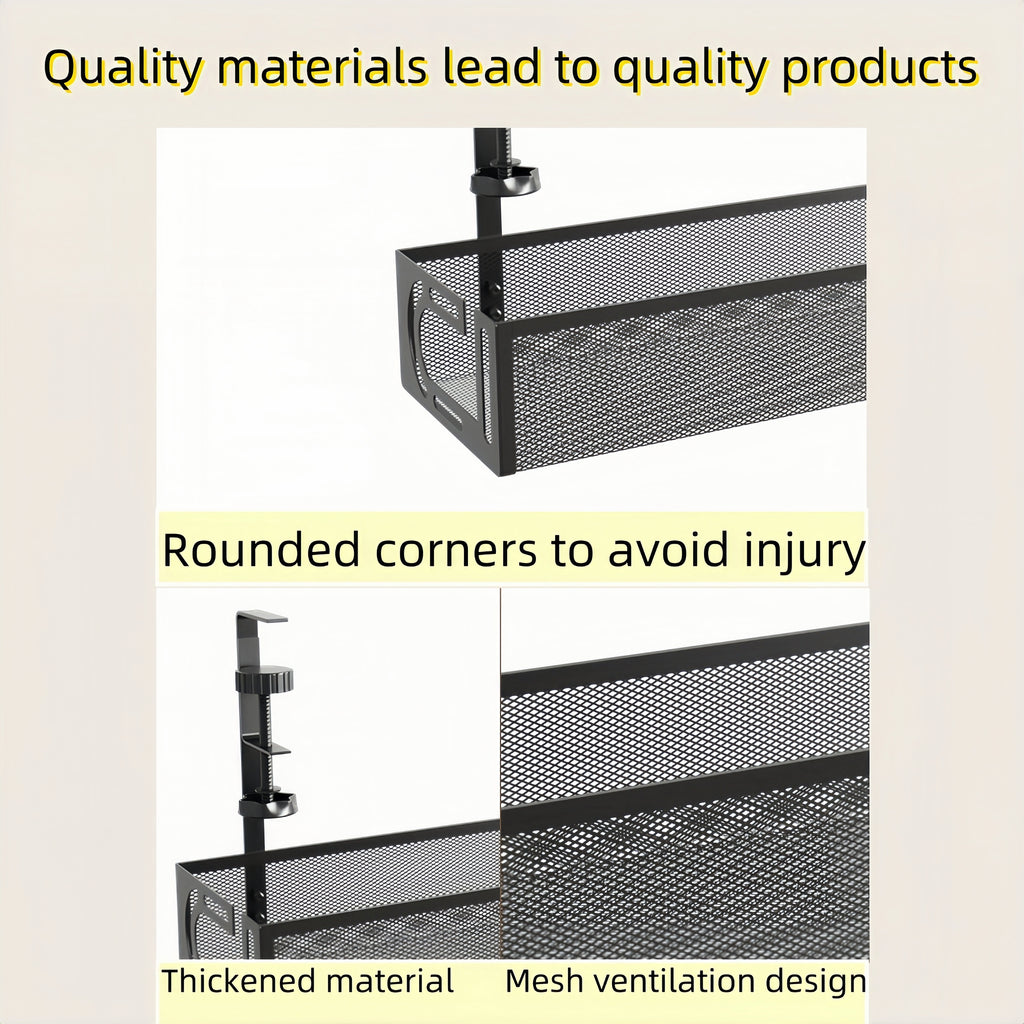 Management Tray - Management Organizers Holder, Management , No Drill to Raceway, Storage for Office, Kitchens, Home - Image 4