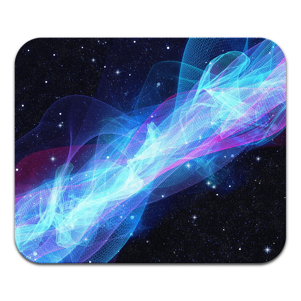 8.66x7.08 in Rectangle Mouse Pad with Non-Slip Rubber Base for Computers, Laptop, Office & Home - Glowing Space Wave - Image 2