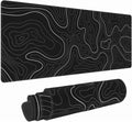 White Grey Black Gaming Mouse Pad Long Mouse Pad Large Desk Mat 31.5 X 11.8 Inch Mousepad with Non-Slip Base Stitched...