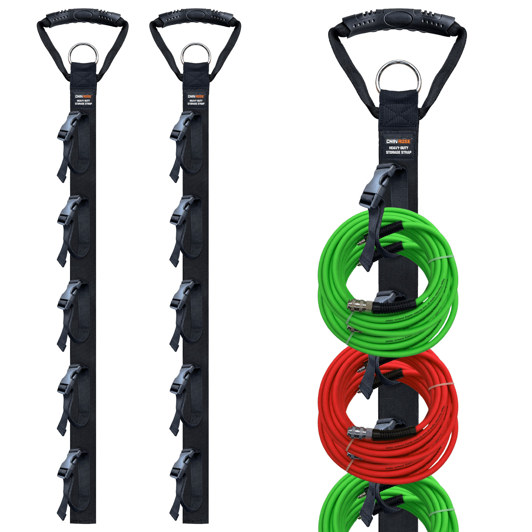 Adjustable Heavy Duty Extension Cord Organizer with 5 Detachable Straps, Flexible DIY Extension Cord Organizer Straps...