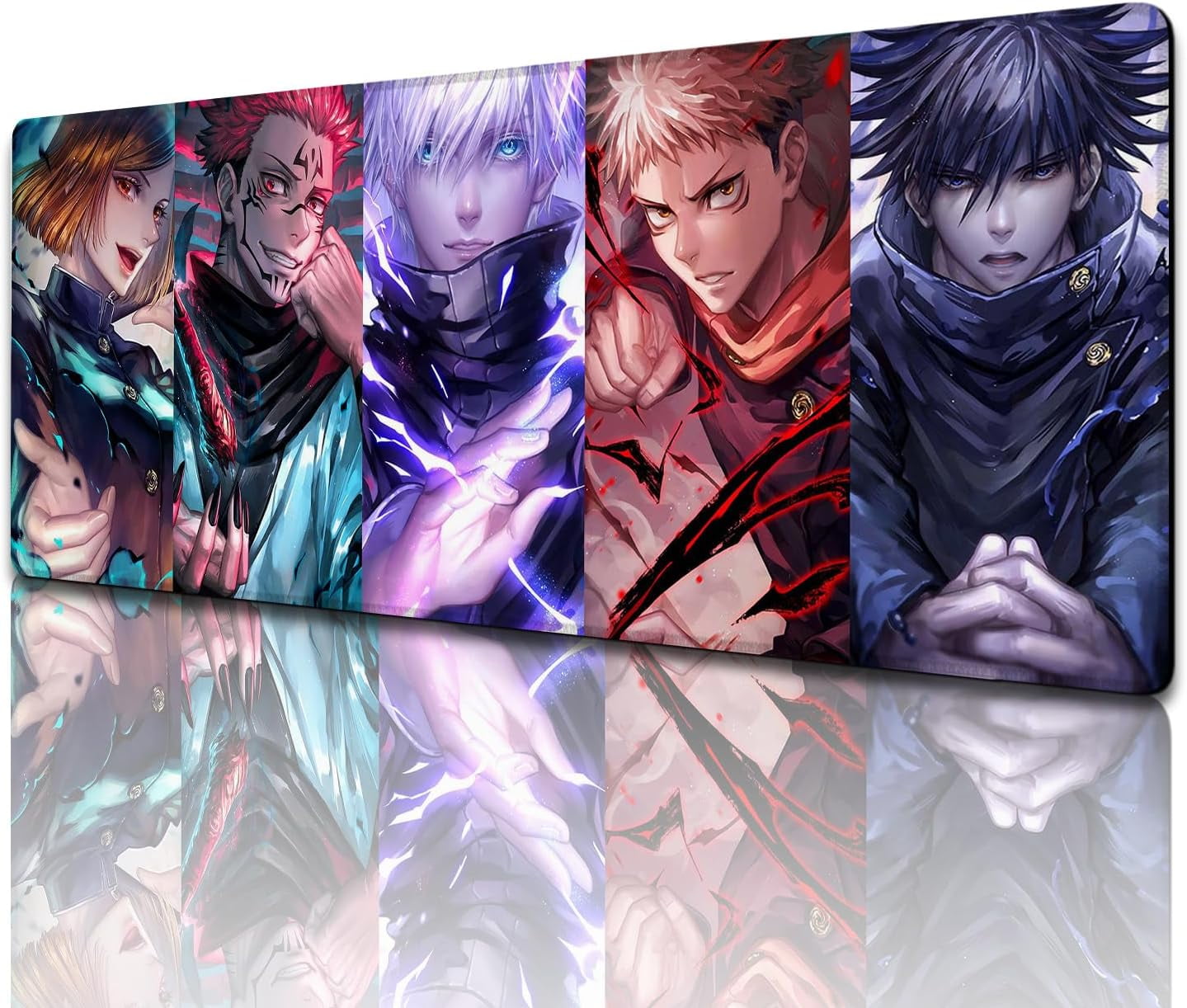 Anime Jujutsu Kaisen Mouse Pad Non-Slip Rubber Desk Mat Extended Large Gaming Mousepad for Office Desk Decor 31.5 x 1...