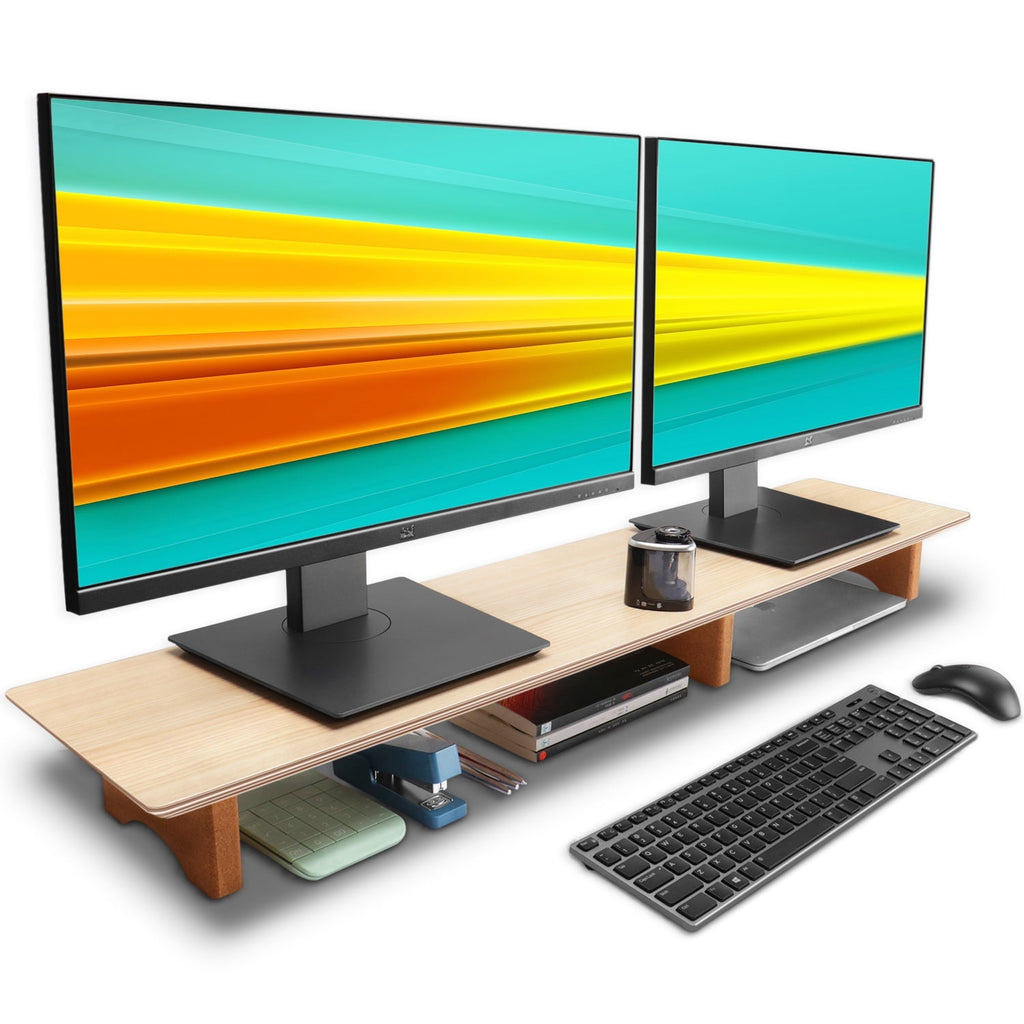 Monitor Stand,Wooden Riser Supports Laptop Computer/TV(Oak)