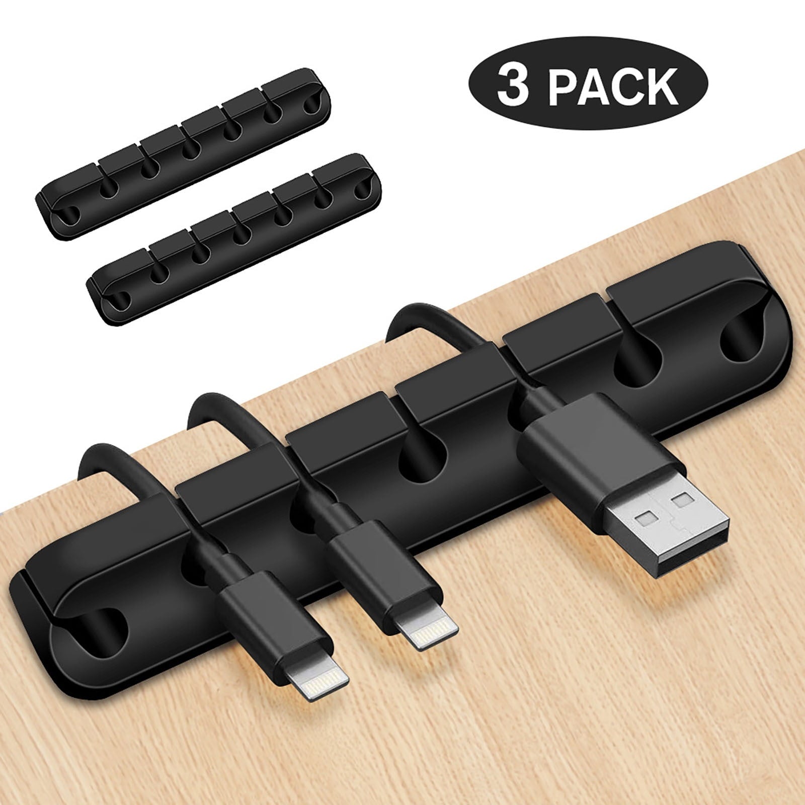 Cord Organizer [1s Lock] Spring Cable Holder Clips - Desk Cable Management Clips, Phone Charger Cord [Smooth Adjustab...