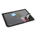 Lift-top Pad Desktop Organizer With Clear Overlay, 22 X 17, Black