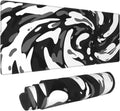 Black White Topographic Mouse Pad XL Large Gaming Mousepad Extended Desk Mats Non Slip Rubber Base Desktop Mat for Work Game Office Home 31.
