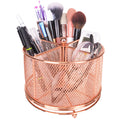 Bleiou Metal Makeup Brush Holder Pen Holder Rotating Desk Organizer for Office Supplies - Convenient and Durable Storage for Pens,Pencils,Ma