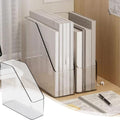 Under $5 Clear Acrylic Magazine File Holder Plastic Desk Organizer Vertical Magazine Rack Desk Folder Document Storag...