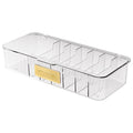Box, Transparent Cord Storage Box Case, Storage with 7 Compartments, Desktop Management Box, 10.82X5.11X2.2inch