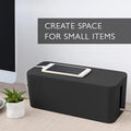 Cable Management Box, Large Cord Organizer Box to Hide Power Strip Under Desk,Computer Wires Cable Organizer Hider Bo...