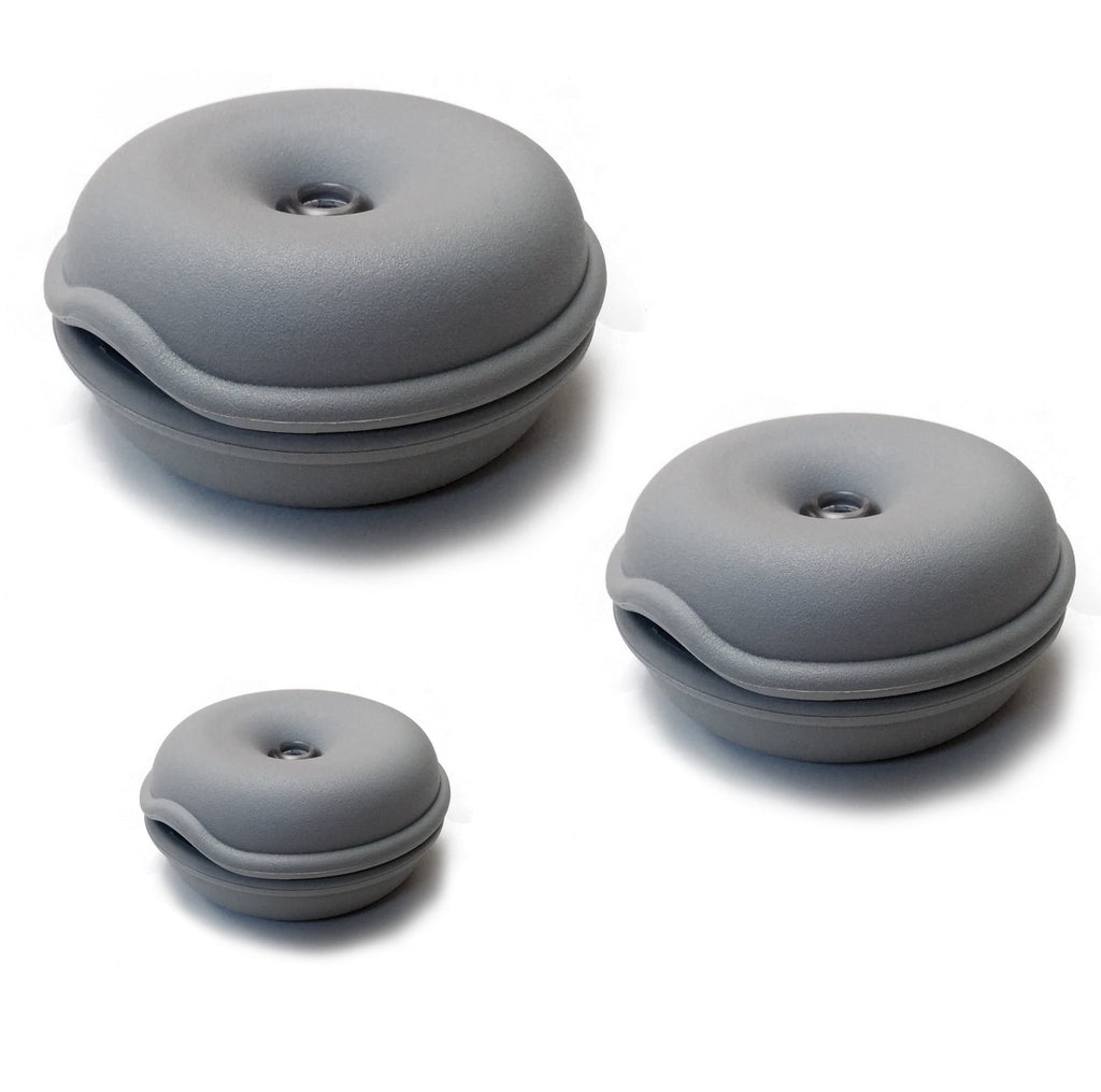 Cable Turtle Organizer 3pc Set - Mini, Small, Large - Gray