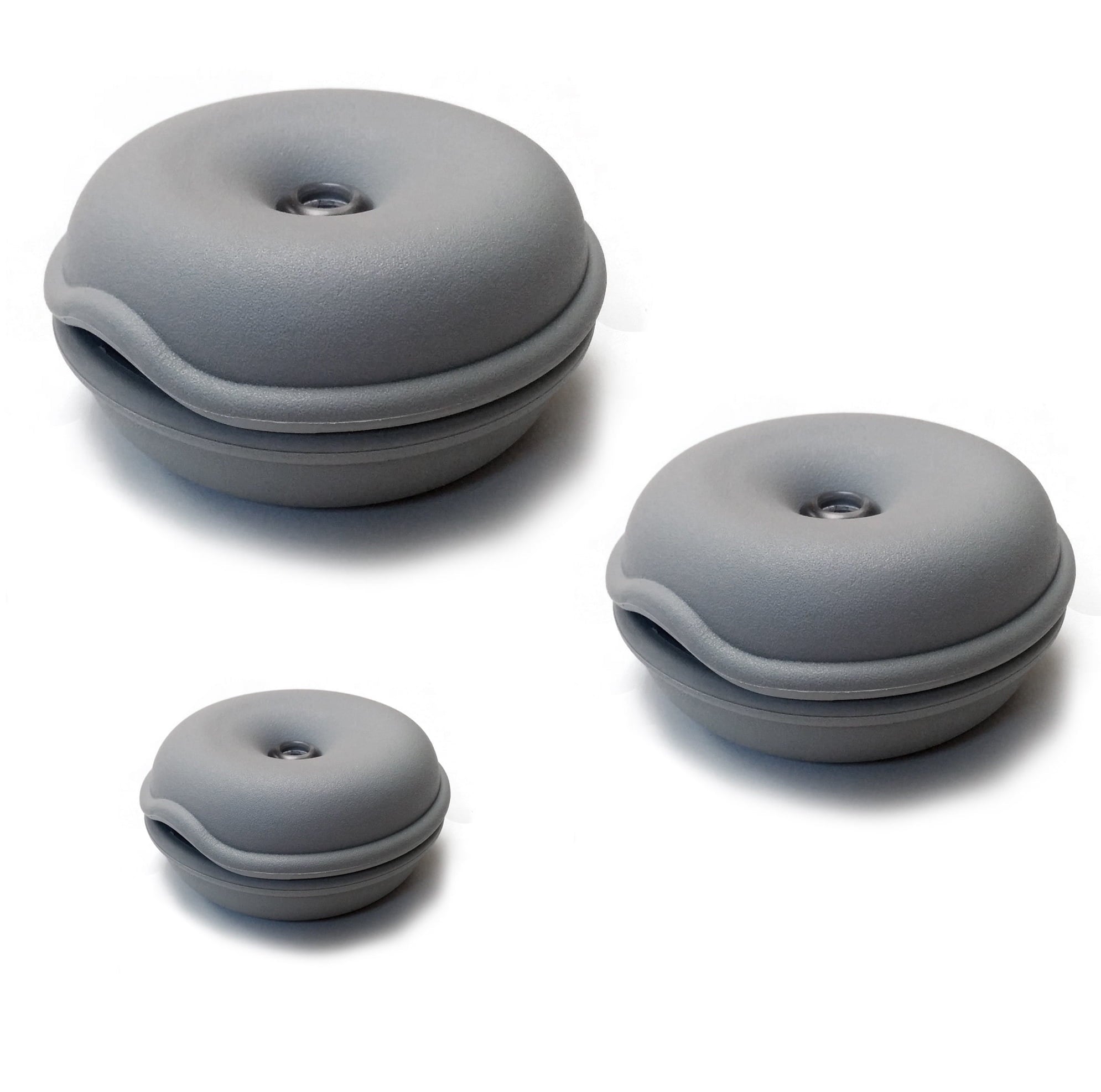 Cable Turtle Organizer 3pc Set - Mini, Small, Large - Gray