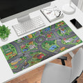 Cartoon City Street Large Mouse Pad - Ultra-Smooth Desk Mat with Stitched Edges, Non-Slip Waterproof Rubber Base, 31....