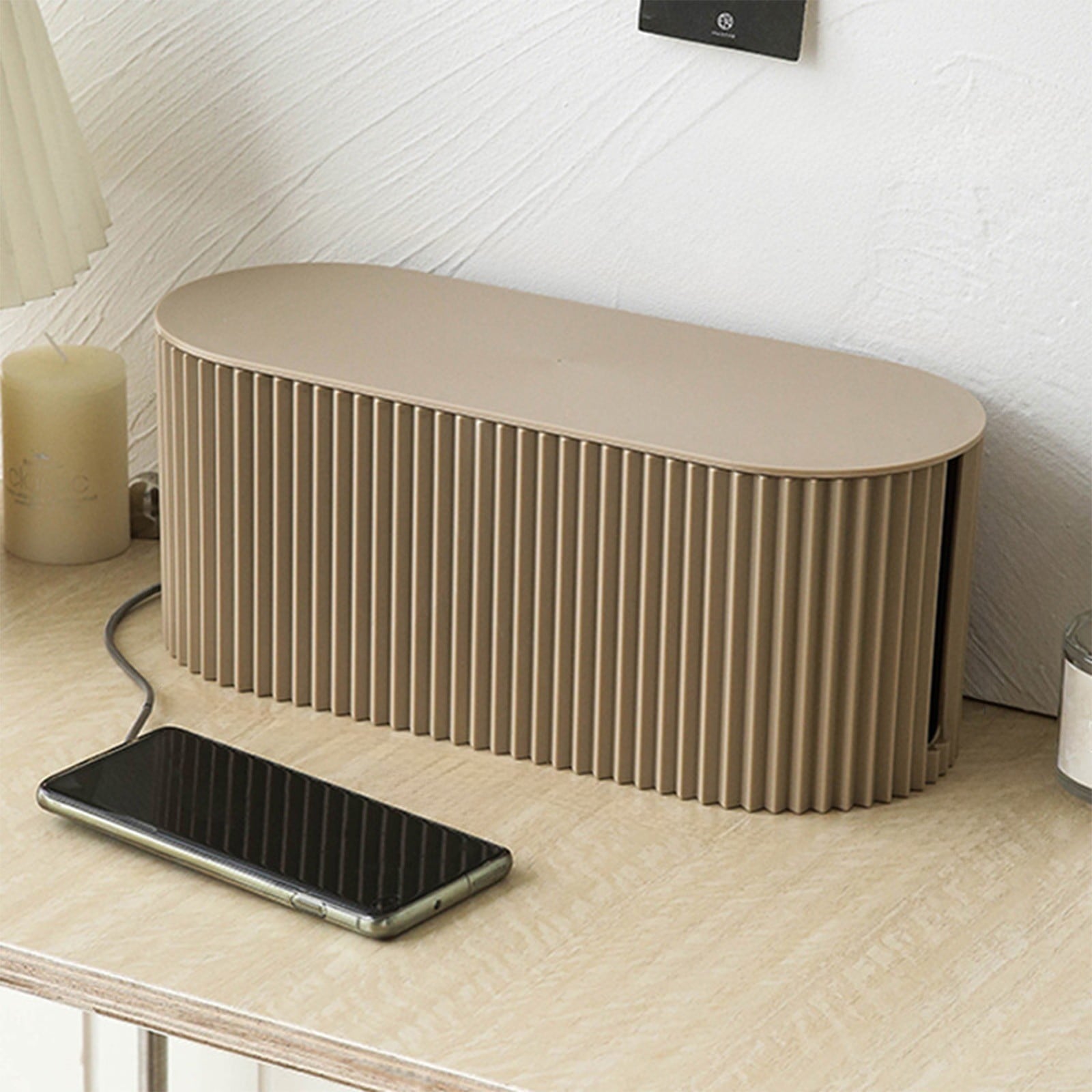 Cord Organizer Box Cable Management Box Large Cable Organizer Box Wires Cord Storage Power Cover Office Desktop for H...