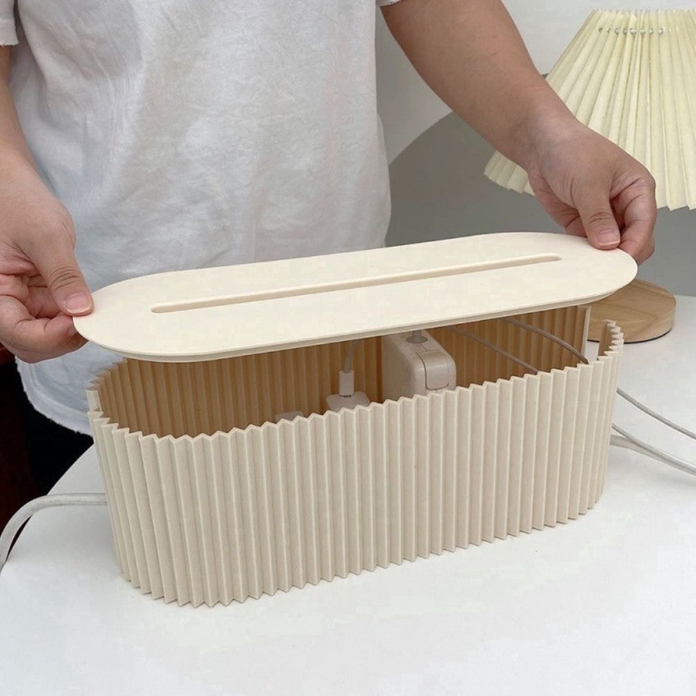 Cord Organizer Box for TV, Computer, Laptop, Cable Management and Power Strip Storage Solution