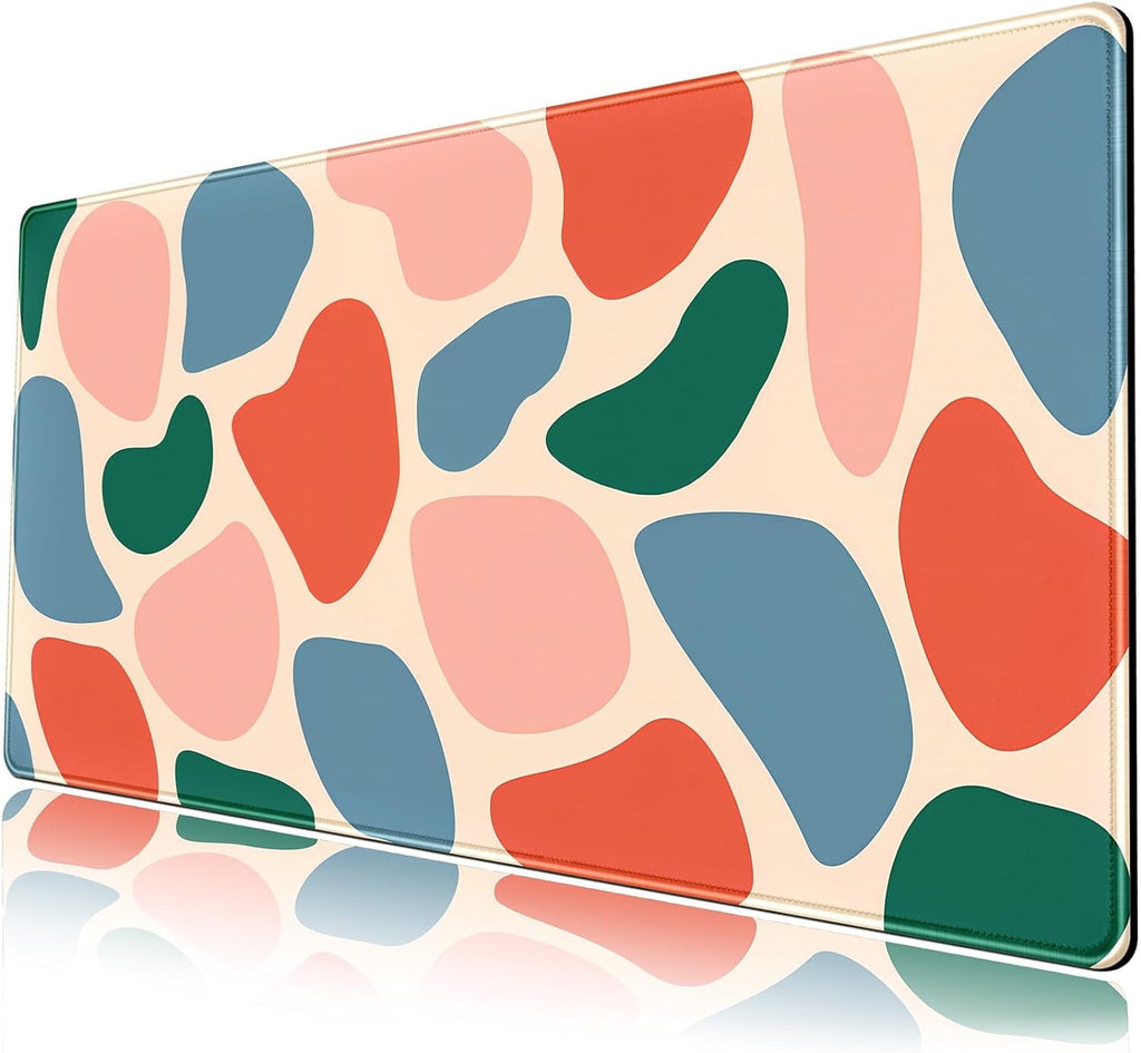 Cute Abstract Desk Mat XXL Large Mouse Pad Big Modern Boho Desk Pad Keyboard Mouse Mat Desk Accessories for Women Cute Desk Decor Extended G