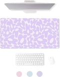 Cute Desk Pad - Aesthetic Desk Mat Kawaii - Keyboard Pads for Desk - XL Purple Desk Pad - Cute Office Desk Decor for ...