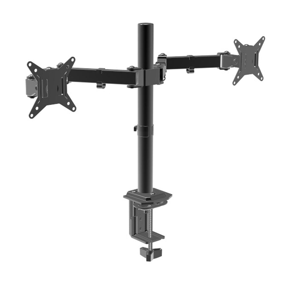 Full Motion Dual Monitor Desk Mount, Fits 2 Screens Up to 32 inches - Rotate, Tilt & Swivel