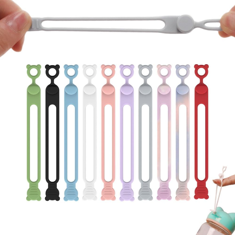 Data Cable Organizer, 2026 New Silicone Cable Straps Cord Organizer, Reusable Electrical Cable Ties Wire Management Organizers, Elastic Cord