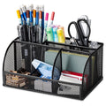 Organizer Office Supplies, 7 Compartments, Black