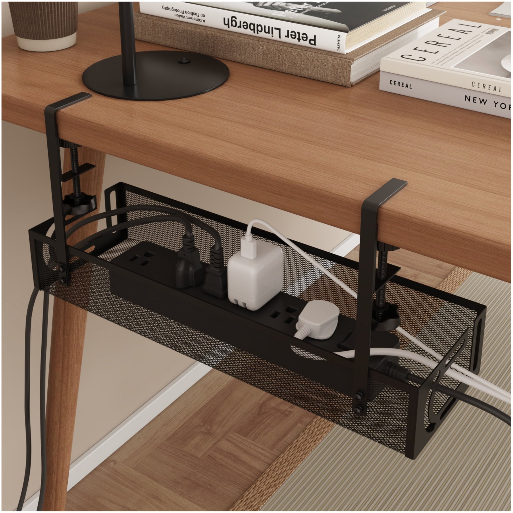 Management Tray - Management Organizers Holder, Management , No Drill to Raceway, Storage for Office, Kitchens, Home