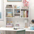 Desktop Bookshelf, Office Desktop Shelf, Wood Desk Hutch for Computer Desk, Adjustable Display Rack, Multipurpose Desktop Bookshelf Storage