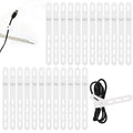 24Pcs Silicone Cable Ties - Reusable & Washable with Locking Buckles, Adjustable Fastening Cable Management Straps, M...