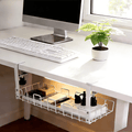 No Drill Under Desk Cable Management Tray Under Desk Cable Tray Holder Desk Cable Organizers Accessories Desk Cable M...
