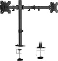 Dual Monitor Mount for Desk, Stand Holds 2 Computer Screens Fits 13" to 27", Heavy Duty Fully Adjustable Arm with C-Clamp and Grommet Base,