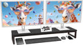 Riser 38.7 Inch Long Wood & Steel, 2 s Desktop with Tablet Holder, Ergonomic Organizer for Computer Laptop TV