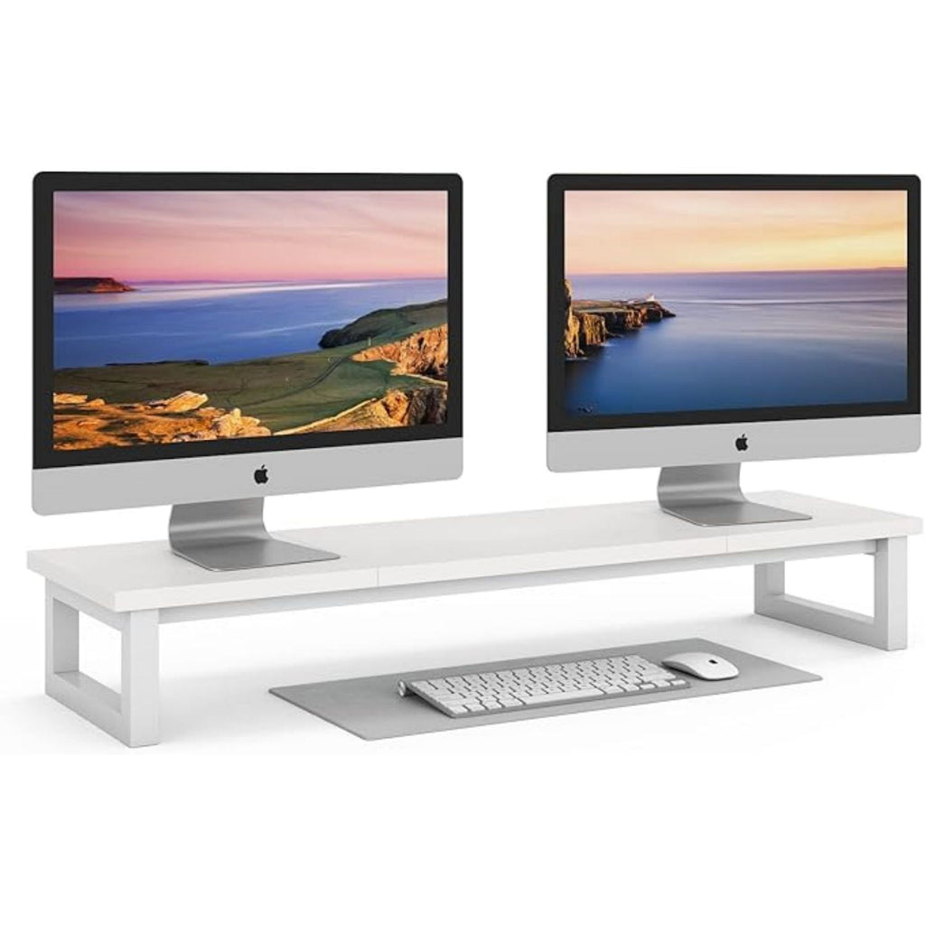 Riser, 39Inch Large s for 2 s, Computer , Wooden Desktop Oraganizer Shelf for Office Desk Computer,Laptop,TV