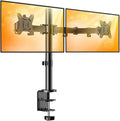 Dual Monitor Stand for 13 to 32 Inch Screens, Desk Mount with C-Clamp, Each Arm Holds 17.6 lbs, Double Monitor Mount Full Motion Adjustabili