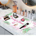 Dual-Sided Waterproof Synthetic Leather Makeup Mat for Desk, Makeup Station, Crafts, Multi-Use Scratch & Stain Resist...
