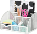 Wire Mesh Desk Organizer - White
