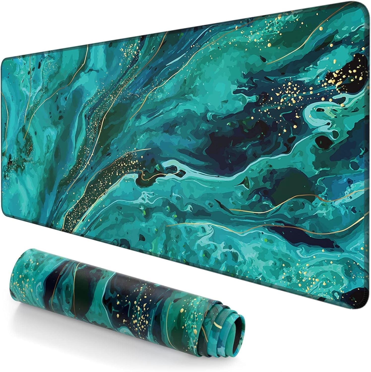 Extended Large Mouse Pad, XXL Gaming Mousepad 31.5 x 15.7 Inch, Big Computer Keyboard Desk Pad, Waterproof Mouse Mat with Stitched Edges and