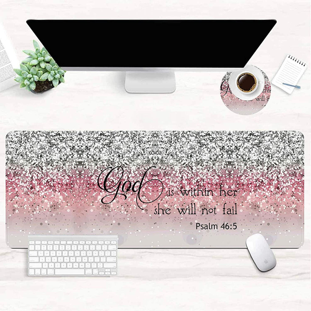 Extended XXL Gaming Mouse Pad 31.5x11.8 Inch, Large Full Desk Mouse Pad with Stitched Edges, Cute Decor Keyboard Pad ...