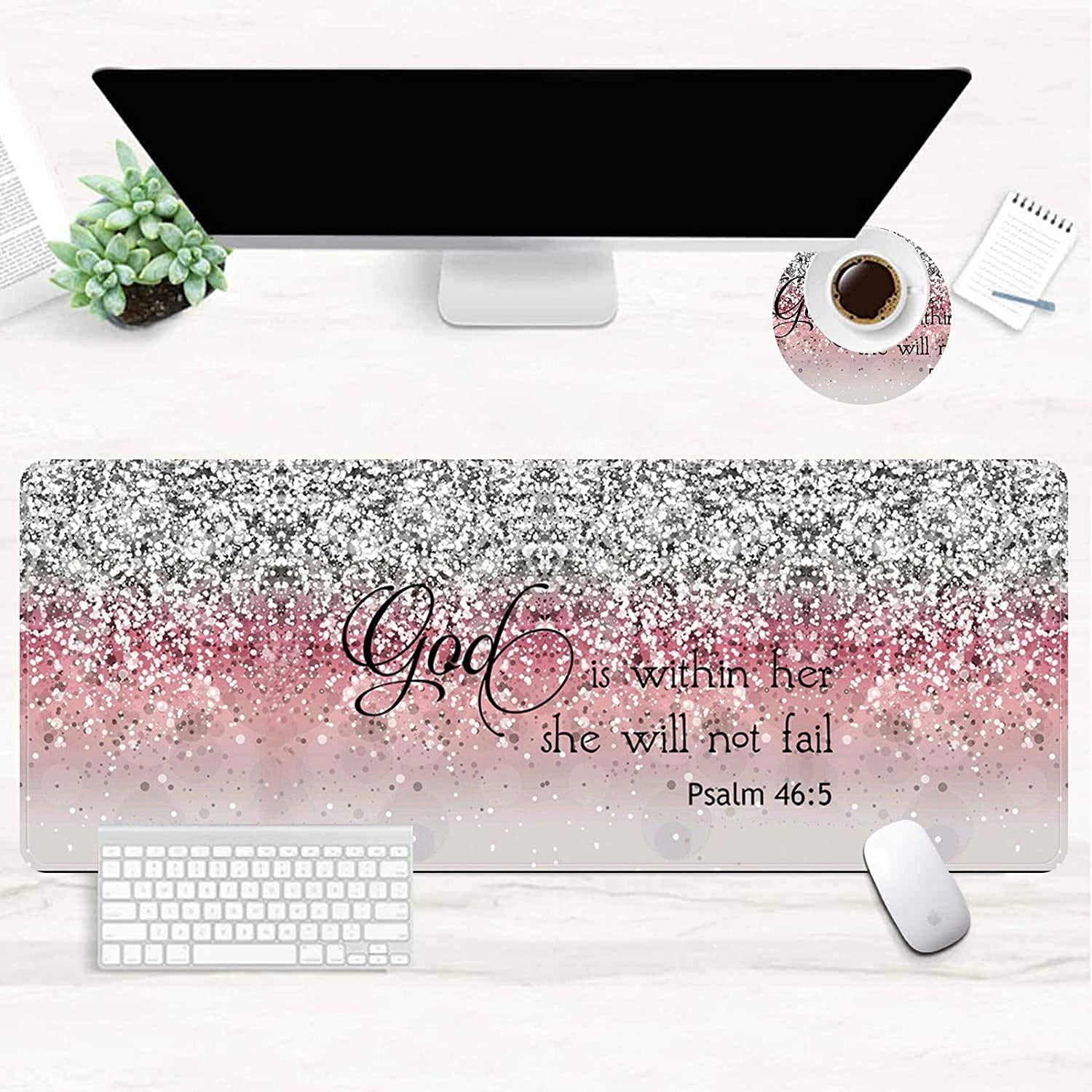 Extended XXL Gaming Mouse Pad 31.5x11.8 Inch, Large Full Desk Mouse Pad with Stitched Edges, Cute Decor Keyboard Pad ...
