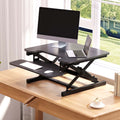 27" Height Adjustable Stand Up Desk Converter - Smooth & Effortless Lift, Compatible with Dual Monitor Mount, Removab...