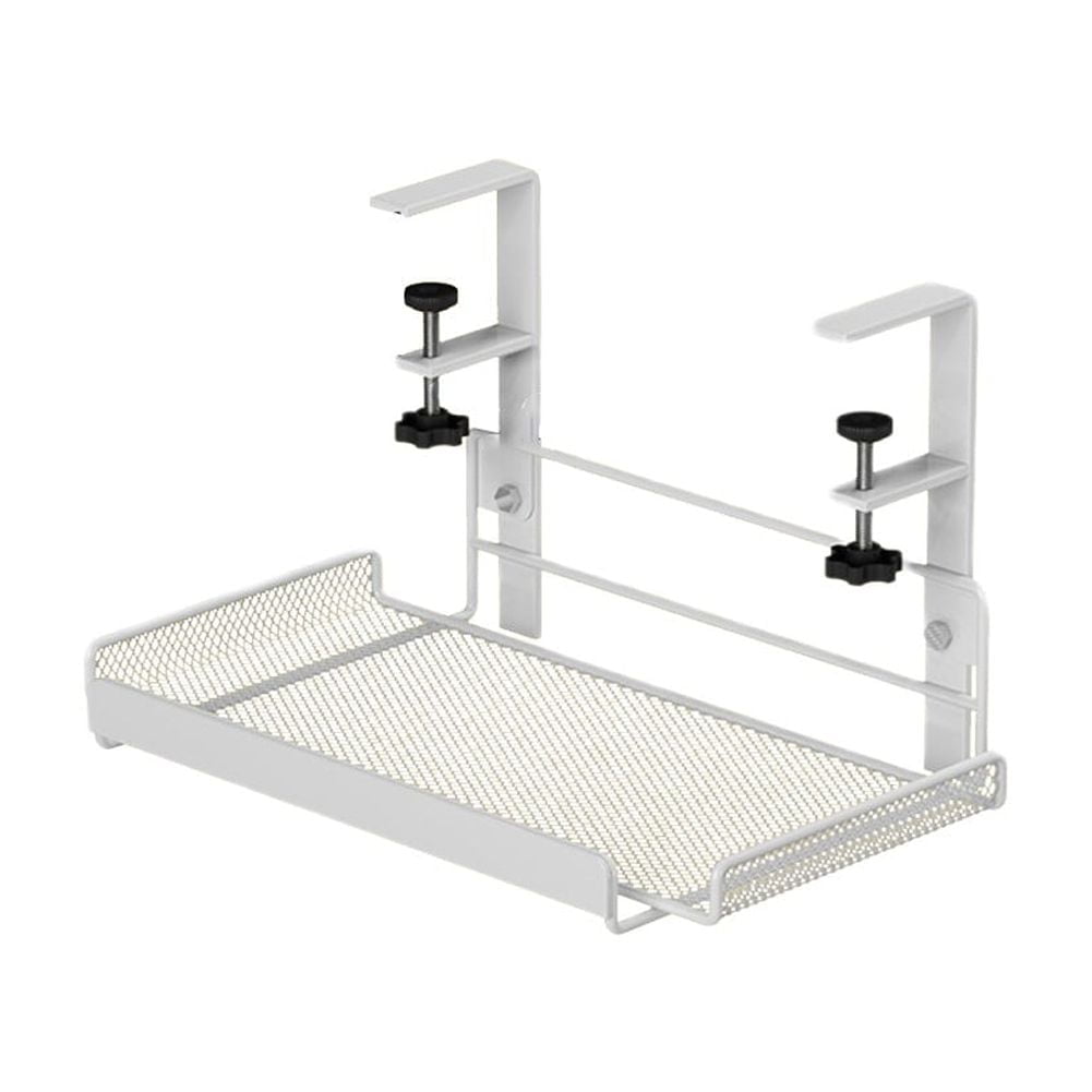 Under Desk Cable Management Tray, No Drill Cable Tray Organizers, Wire Management Tray Cable Rack with Clamp Mount, M...