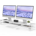 Fenge Acrylic Monitor Stand Riser, 43.1 inch Clear Dual Acrylic Computer Monitor Stand for 2 Monitors